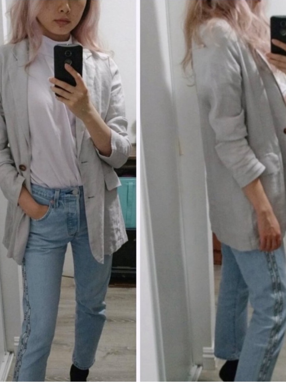 Tahari 100% Linen Blazer